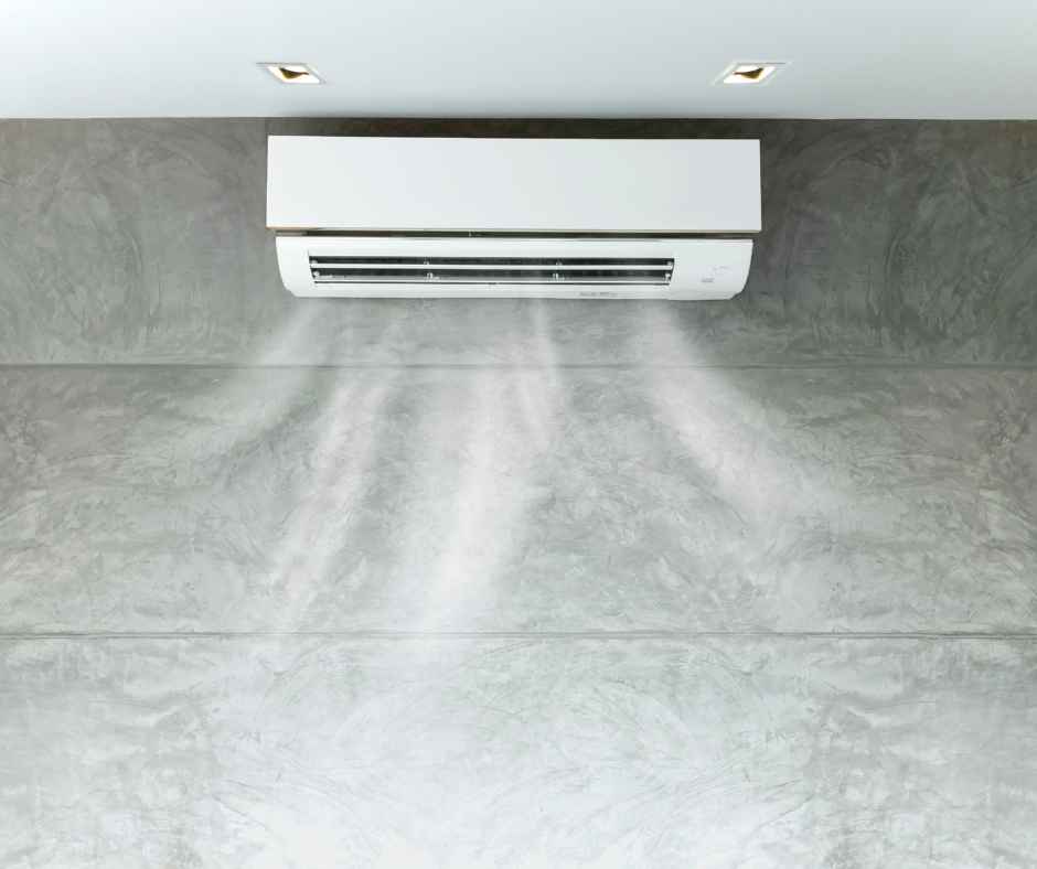 A vent blowing air into a room